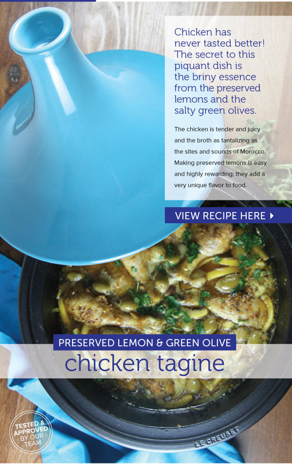 RECIPE: Preserved Lemon and Green Olive Tagine