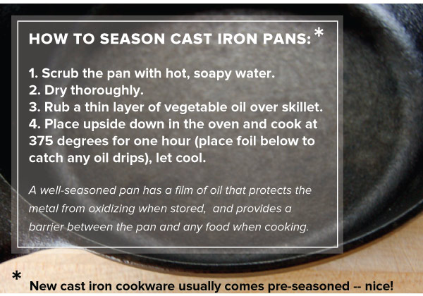 Seasoning Cast Iron Cookware