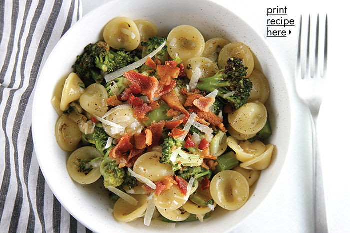 Orecchiette with Broccoli & Bacon