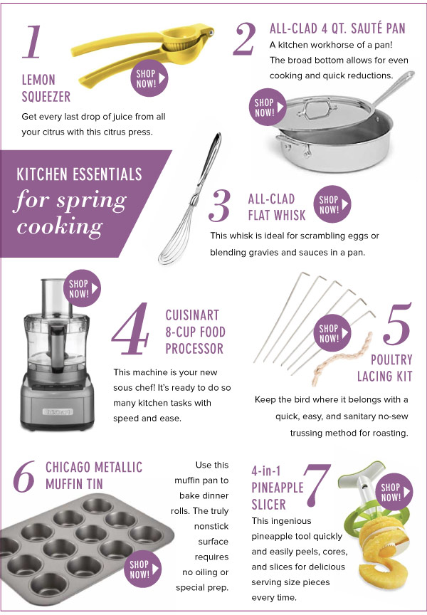 Kitchen Essentials for Spring Cooking