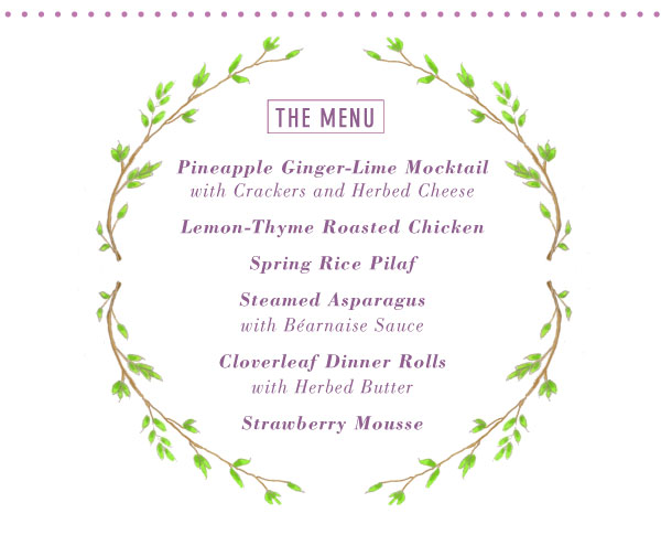 A Menu for a Special Spring Dinner