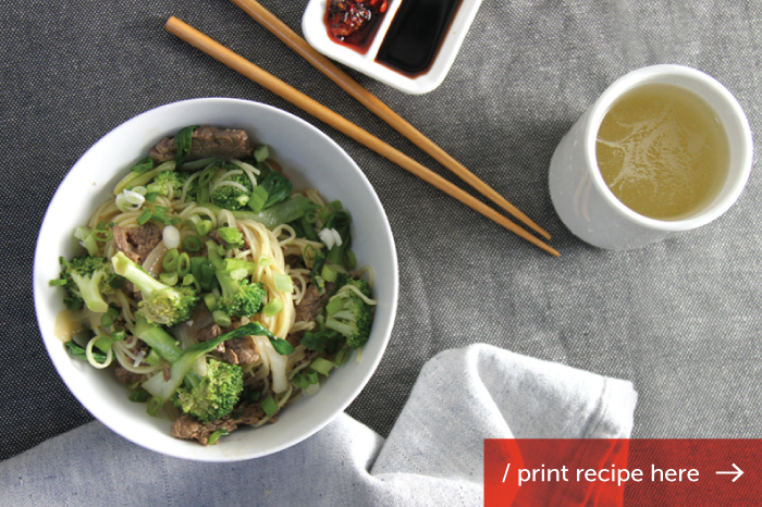 Beef, Broccoli & Baby Bok Choy Lo Mien