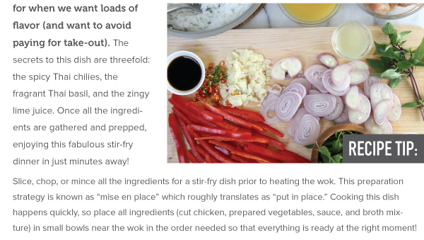 RECIPE: Thai-Style Basil Chicken