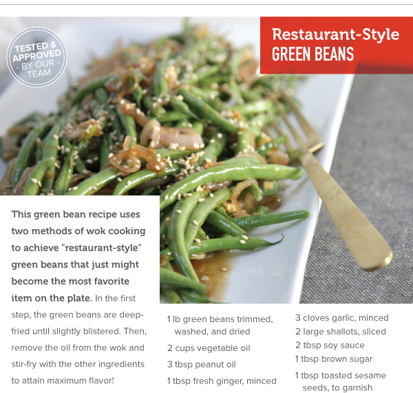 RECIPE: Restaurant-Style Green Beans