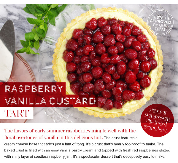 RECIPE: Raspberry Vanilla Custard Tart