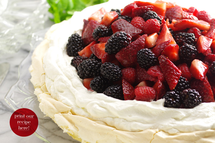 Triple Berry Pavlova