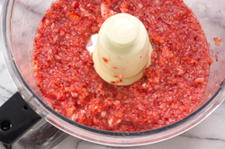 Strawberries in Food Processor