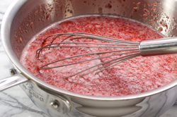 Strawberry Puree in Saucepan