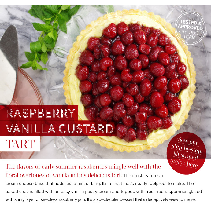 RECIPE: Raspberry Vanilla Custard Tart