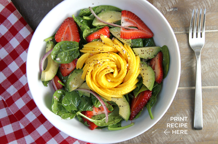 Spring Spinach Salad with Lemon-Poppyseed Vinaigrette