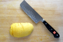 Finely sliced mango