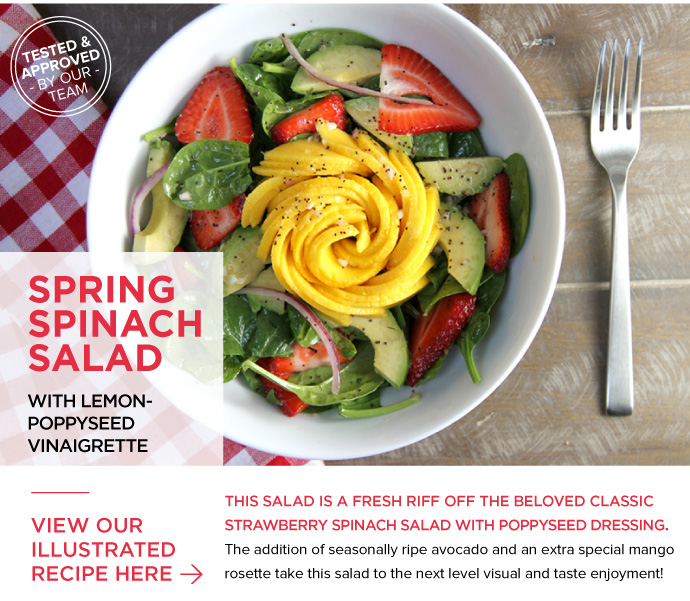 RECIPE: Spring Spinach Salad with Lemon-Poppyseed Vinaigrette
