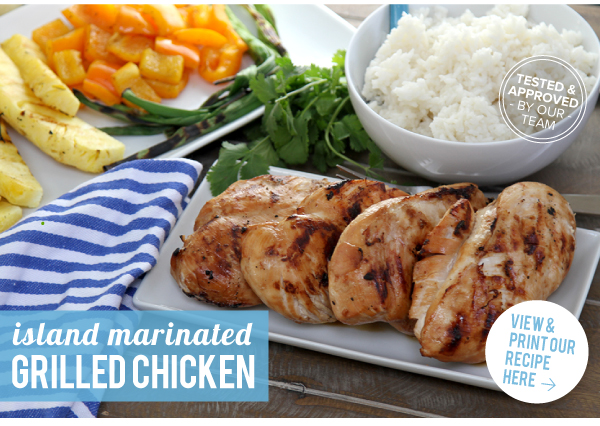 RECIPE: Island Marinated Grilled Chicken