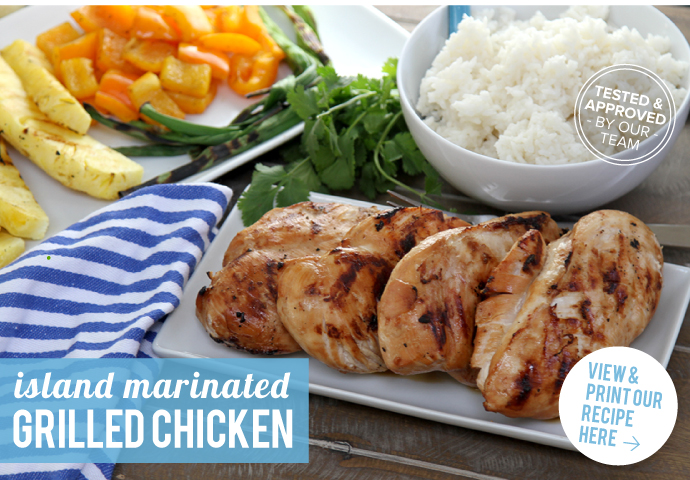 RECIPE: Island Marinated Grilled Chicken