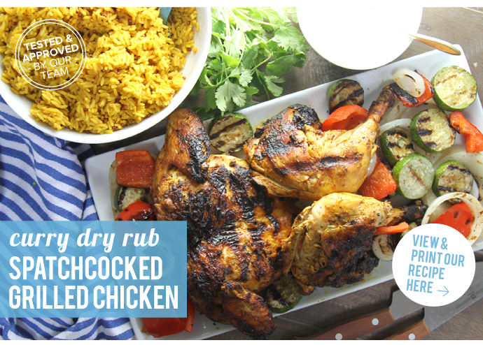 RECIPE: Curry Dry Rub Spatchcocked Grilled Chicken