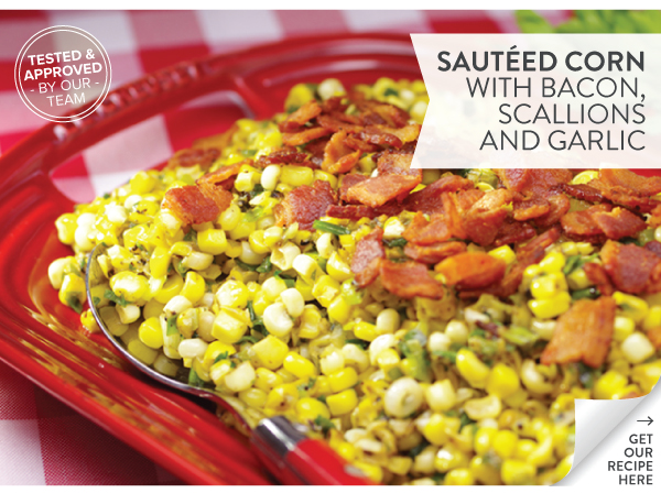 RECIPE: Sauteed Corn with Bacon, Scallions, and Garlic