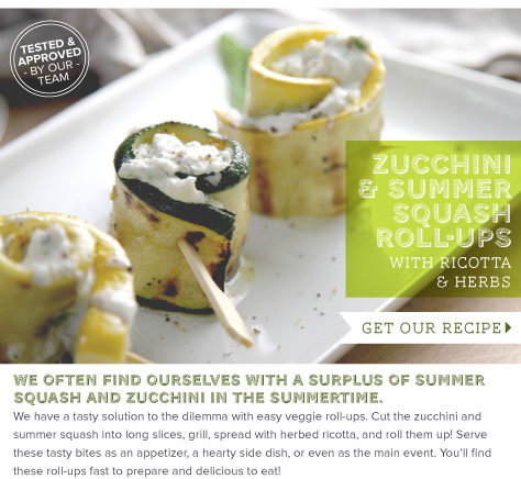 RECIPEL Zucchini and Summer Squash Roll-Ups