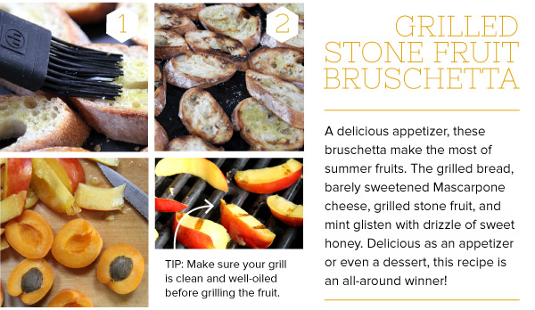 RECIPE: Grilled Stone Fruit Bruschetta