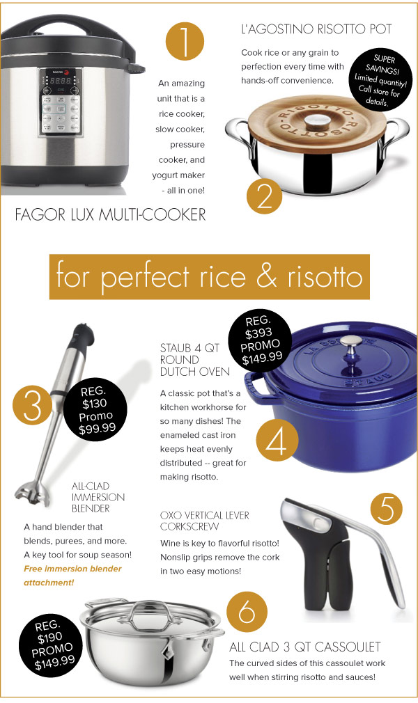 For Perfect Rice and Risotto