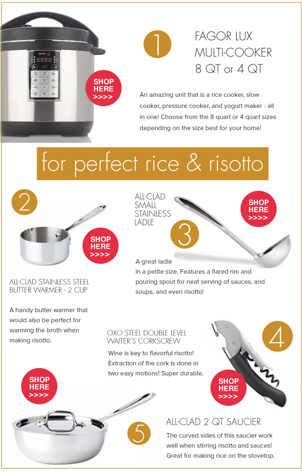 For Perfect Rice and Risotto