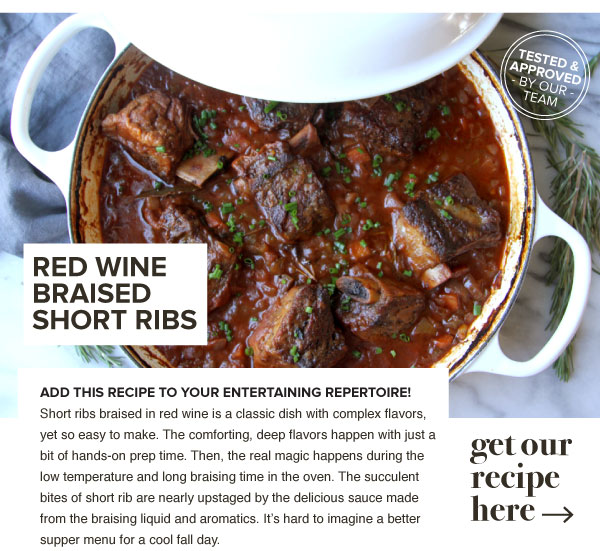 Red Wine Braised Short Ribs