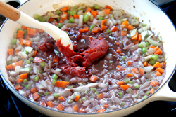 Adding Tomato Paste