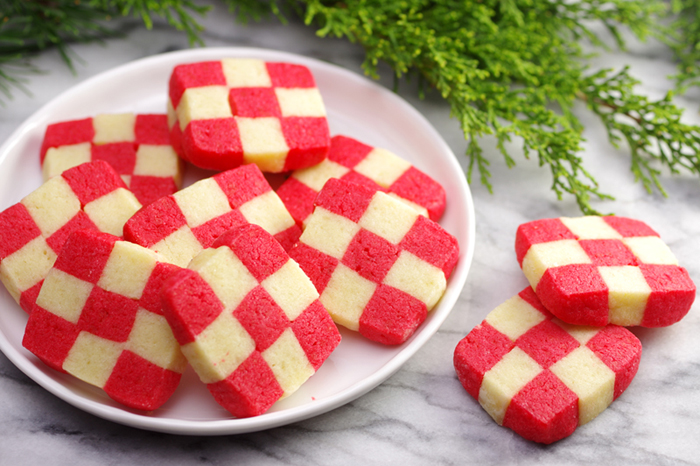 Red & White Checkerboard Cookies