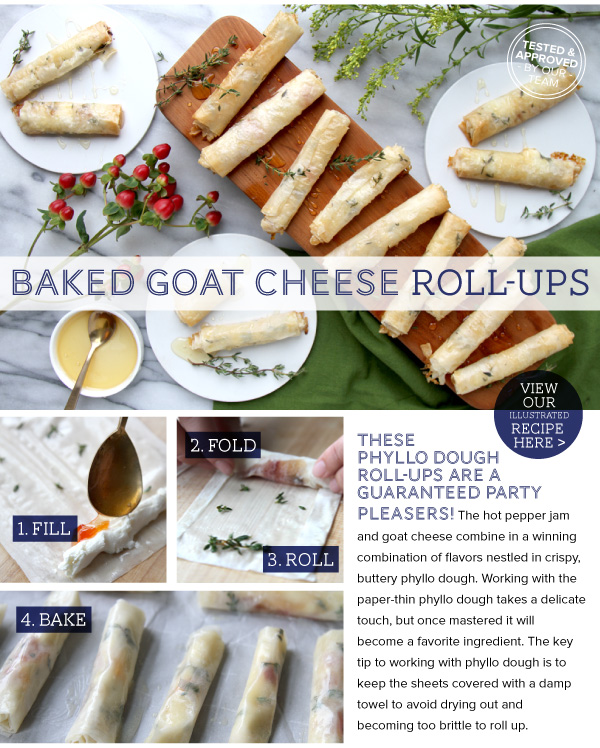 Baked Goat Cheese Roll-Ups