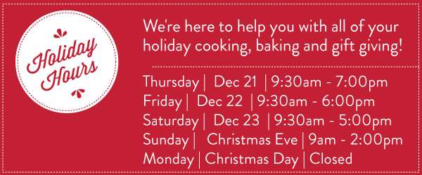 Holiday Hours