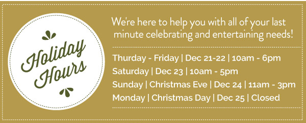 Holiday Hours