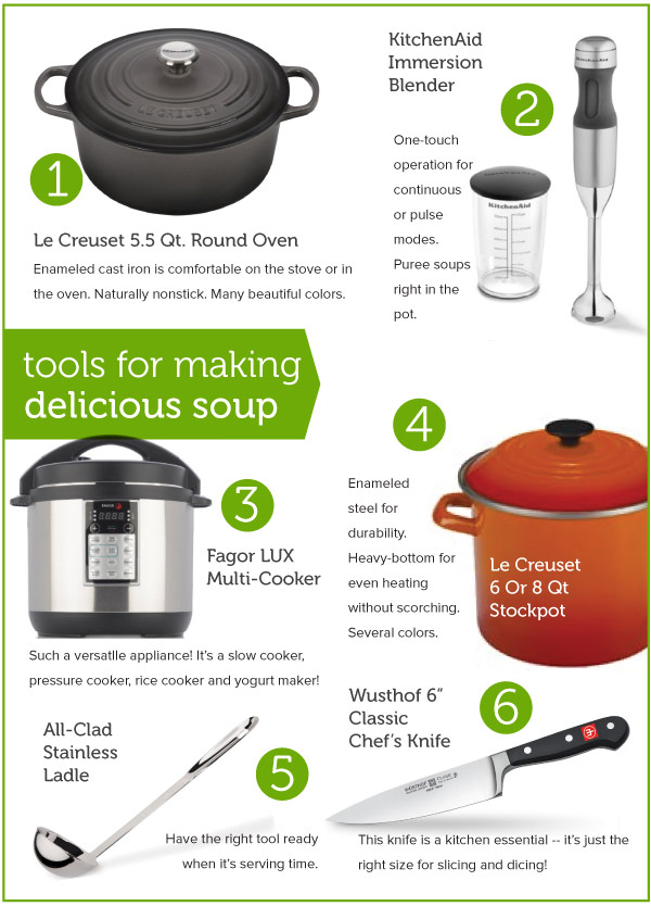 Tools for making delicious Soup