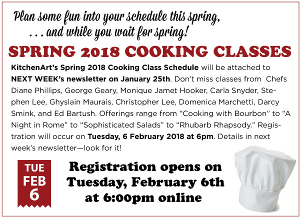 Spring Cooking Classes