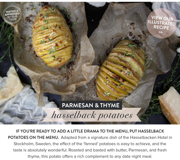 RECIPE: Parmesan and Thyme Hasselback Potatoes