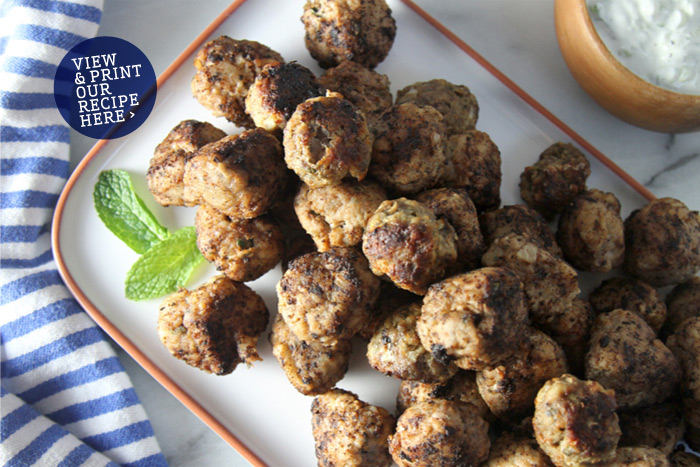 Greek Meatballs (Keftedes) with Tzatziki Sauce