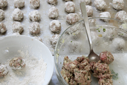 form and dip in flour