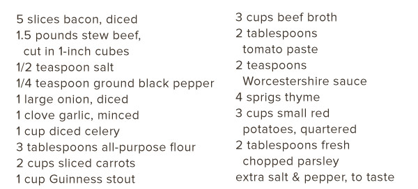 Ingredients List