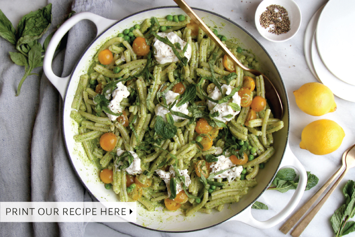 Spring Pea Pesto Pasta