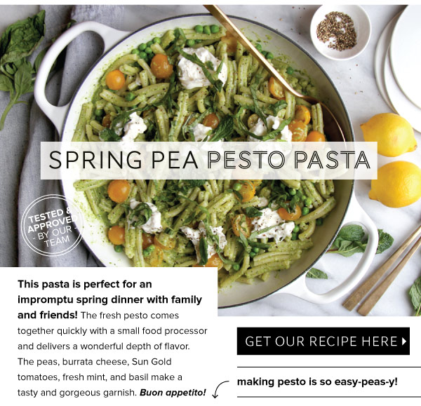 RECIPE: Spring Pea Pesto Pasta
