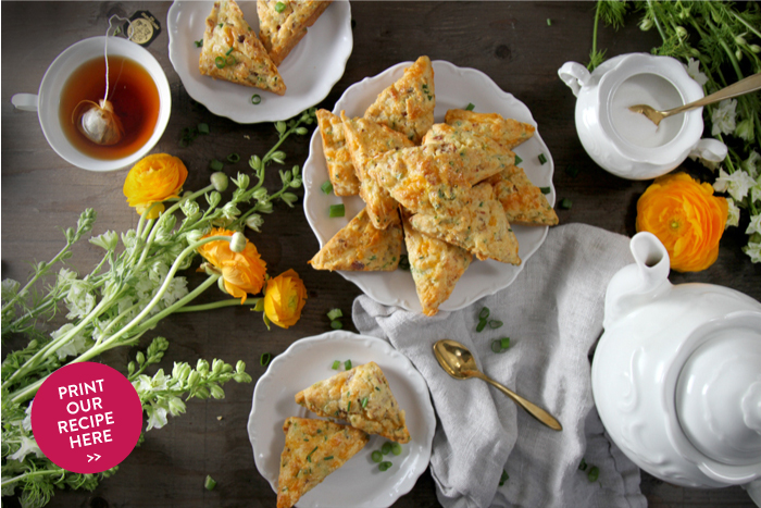 Mini Savory Scone with Cheddar, Bacon & Chives