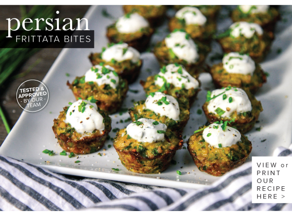 RECIPE: Persian Frittata Bites