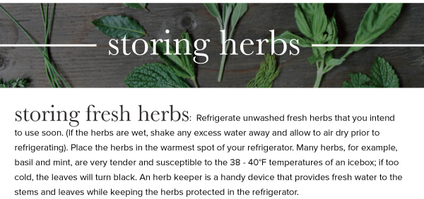 Storing Herbs