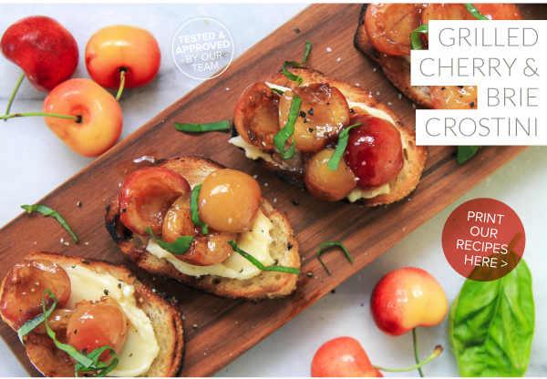 Cherry and Brie Crostini