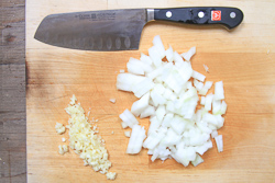 Dice Onion and Garlic