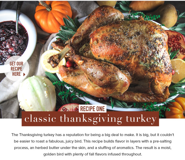 RECIPE ONE: Classic Thanksgiving Turkey