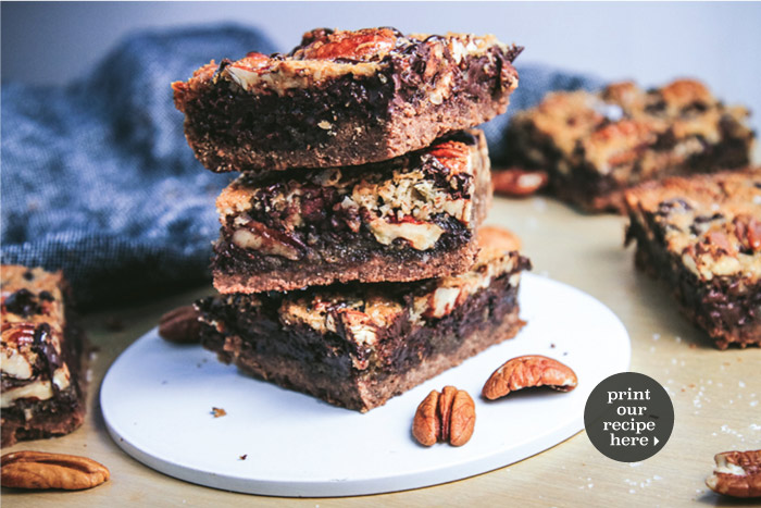 Dark Chocolate Pecan Pie Bars