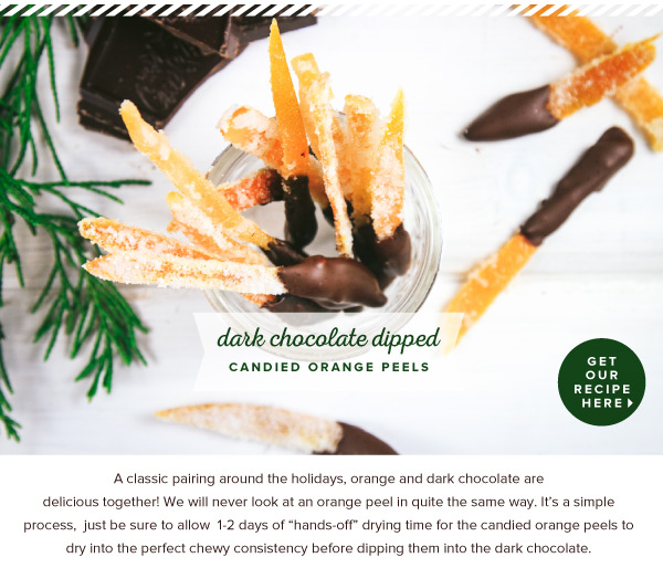 RECIPE: Dark Chocolate Dipped Candied Orange Peels