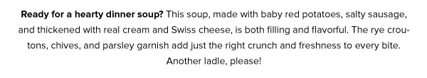 Swiss Cheese and Sausage Soup