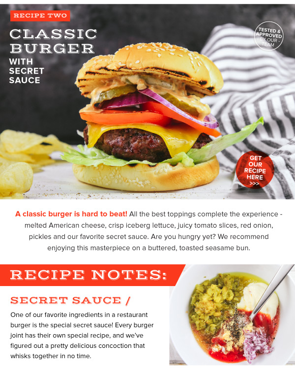 Classic Burger with Secret Sauce