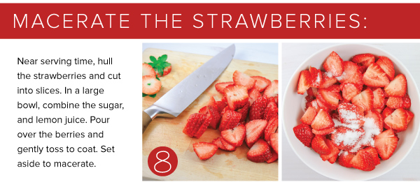 Macerate the Strawberries