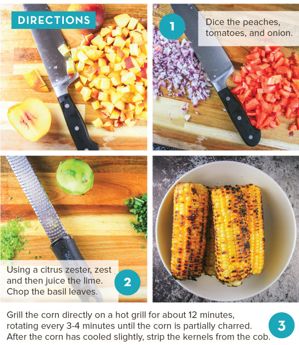 Peach Corn Tomato Salsa